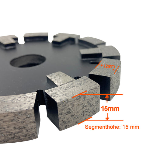 120*15*12*22.23mm Diamant vloerverwarming Räumscheibe for Granite beton Concrete floor